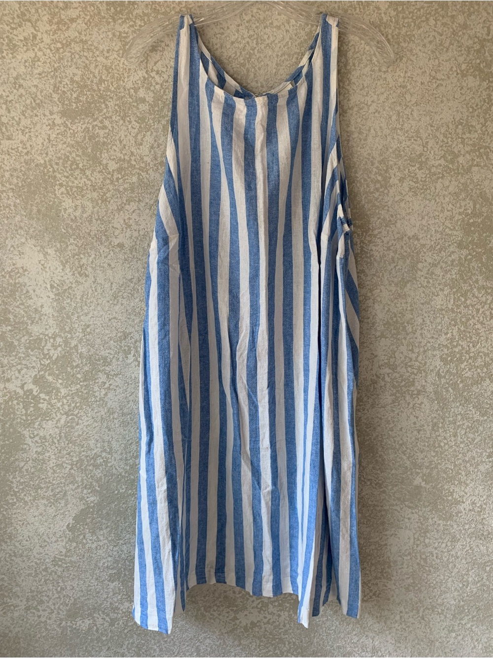 Ava & Viv Blue and White Striped Girls One-Piece